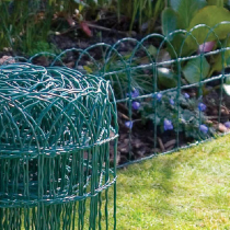 BORDER FENCE 250mm x 10m ROLL GREEN PVC COATED WIRE