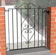 ASCOT SINGLE WROUGHT IRON GATE 1000mm high 900-1000mm opening