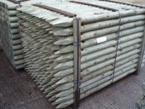 1.68x100mm M.ROUND (5'6"x4") Pointed & Treated Stake