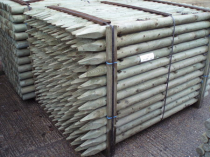 1.68x50mm M.ROUND (5'6"x2") Pointed & Treated Stake