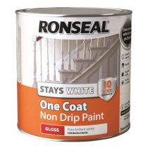 RONSEAL One Coat NON DRIP PURE BRILL WHITE GLOSS 2.5L