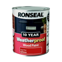 RONSEAL 10YEAR WEATHERPROOF WO OD PAINT ROYAL RED GLOSS 750ml