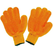 ORANGE CRISS CROSS GLOVES