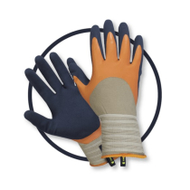 EVERYDAY LARGE CLIP GLOVES MEDIUM DUTY - DARK BLUE/ORANGE