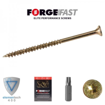 FORGEFAST WOODSCREW 4x40 ELIE TORX COUNTERSUNK BOX/200