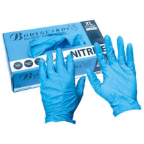 NITRILE GLOVES PF BLUE MEDIUM(7.5) BOX OF 100