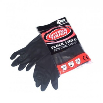 GLOVES TOUGH RUBBER BLACK MEDIUM