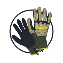 ULTIMATE LARGE CLIP GLOVES HEAVY DUTY - BLUE/GREEN/BEIGE