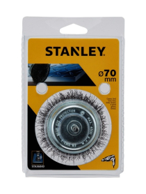 STANLEY CRIMPED STEEL WIRE CUP BRUSH 70mm - COARSE