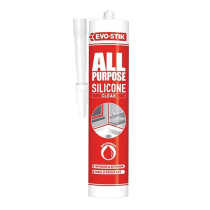 EVO-STIK ALL PURPOSE SILICONE SEALANT - CLEAR