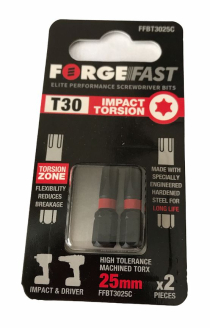 FORGEFAST T30 IMPACT BIT 25mm (2 PACK)