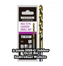 3.5mm HSS JOBBERS DRILL BIT REISSER Ti-N COATED Pack of 1