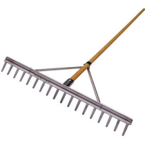 18 TEETH ALLOY RAKE & WOODEN HANDLE