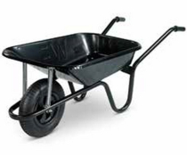 85L CONTRACTOR PNEUMATIC WALSA LL'BUILDERS' WHEELBARROW BLACK