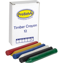 TIMBER MARKING CRAYONS YELLOW BOX OF 12