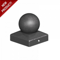 Metal Ball Finial 3" (75mm) Epoxy Black