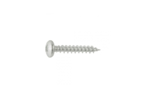 4x40mm DURAPOST PAN HEAD WOOD SCREW RUSPERT SILVER BAG/10