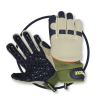 GRIPPER MEDIUM CLIP GLOVES HEAVY DUTY - BLUE/WHITE/GREEN