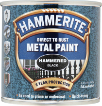 HAMMERITE METAL PAINT HAMMERED BLACK 250ml