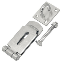 8" HEAVY HASP & STAPLE GALVANISED (PACK)