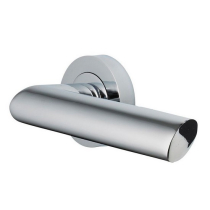 120mm Avior Lever Handles 50mm Round Rose - Polished Chrome