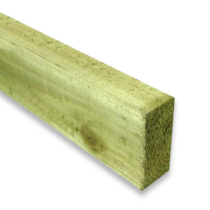 2.4x125x75mm SAWN POST FLAT GREEN TREATED (8'x5"X3")