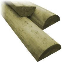 1.68x100mm HALF ROUND POINTED & TREATED STAKE