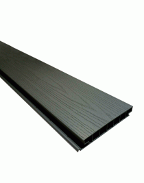 NS 6m 225mm WIDE LUPVC DECKING CHARCOAL WOOD PATTERN GREY