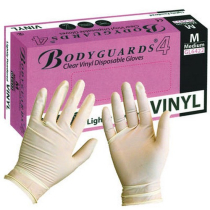 VINYL DISPOSABLE GLOVES MEDIUM(7.5) BOX OF 100