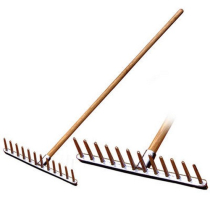 12 TEETH ALLOY RAKE & WOODEN HANDLE