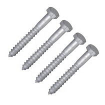 M10x75mm COACH SCREW GALVANIZED PACK/4