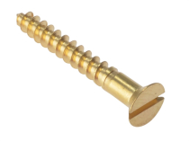 6gx1.1/2" BRASS SLOTTED C/SUNK WOODSCREWS PACK/20