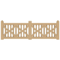 NS 3'7"H X 3'W JUBILEE GATE IROKO (UNTREATED HARDWOOD)