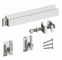 24"ADJUSTABLE HINGE SET WITH HOOK ON PLATE GALV (PACK)