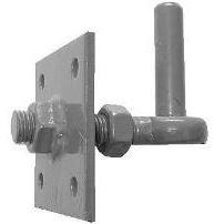 HOOK ON PLATE 4"x4" ADJUSTABLE 19mm PIN GALVANISED