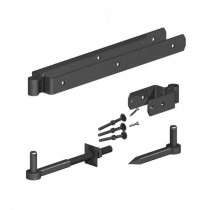 24"STANDARD DOUBLE STRAP HINGE SET BLACK (PACK)