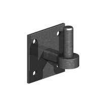 4"x4"x19mm HOOK ON PLATE BLACK