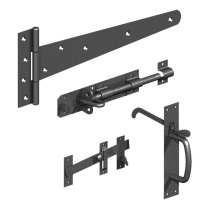 SIDE GATE KIT SUFFOLK LATCH BLACK (GATEPACK C)