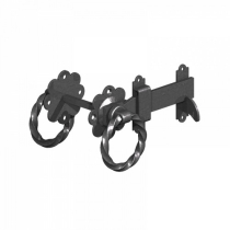 6" TWISTED RING GATE LATCH BLACK (PACK)