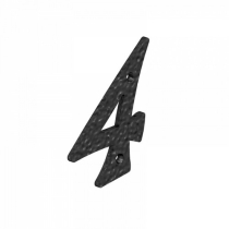 NUMBER 4 BLACK 75mm NUMERAL ORNAMENTAL DOOR FURNITURE