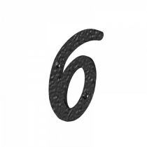 NUMBER 6 BLACK 75mm NUMERAL ORNAMENTAL DOOR FURNITURE