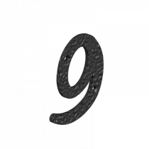 NUMBER 9 BLACK 75mm NUMERAL ORNAMENTAL DOOR FURNITURE