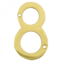 NUMBER 8 SOLID BRASS 75mm VICTORIAN DOOR NUMBER SET