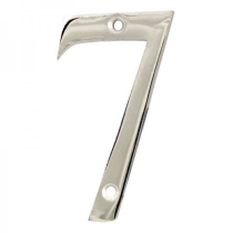 NUMBER 7 CHROME PLATED 75mm VICTORIAN DOOR NUMBER SET