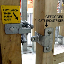 GATE END STRIKER GALVANISED for use with 'GFFGCULTWSLGC'