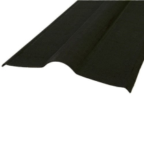 2m x 180mm ONDULINE RIDGES CORRUGATED ROOFING BLACK