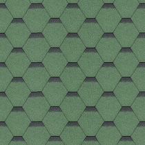 HEX FIBREGLASS SHINGLES GREEN 6S4X21-6713 3sqM (22 PIECES)